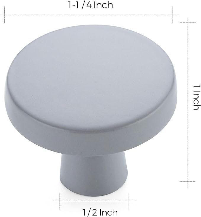 Ravinte 5 Pack Drawer Pulls 1-1/4 Inch Kitchen Cabinet Knobs Solid Round - Image 3