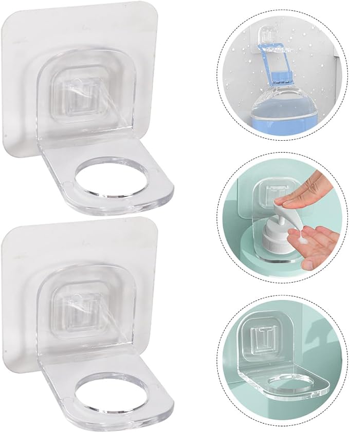 Garneck 2 Pcs Shower Gel Holders Wall-mounted Adhesive Storage Racks - Image 4