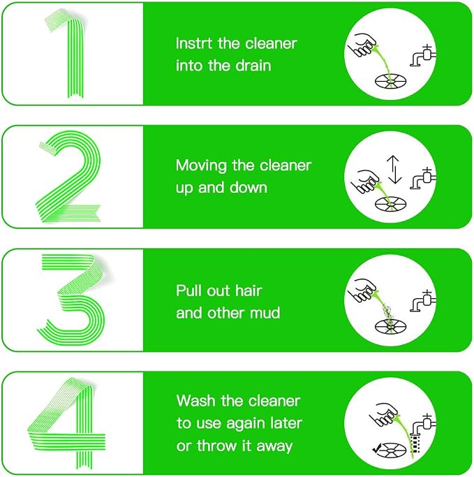 5 in 1 Compatible for Drain Snake Hair Drain - Image 8