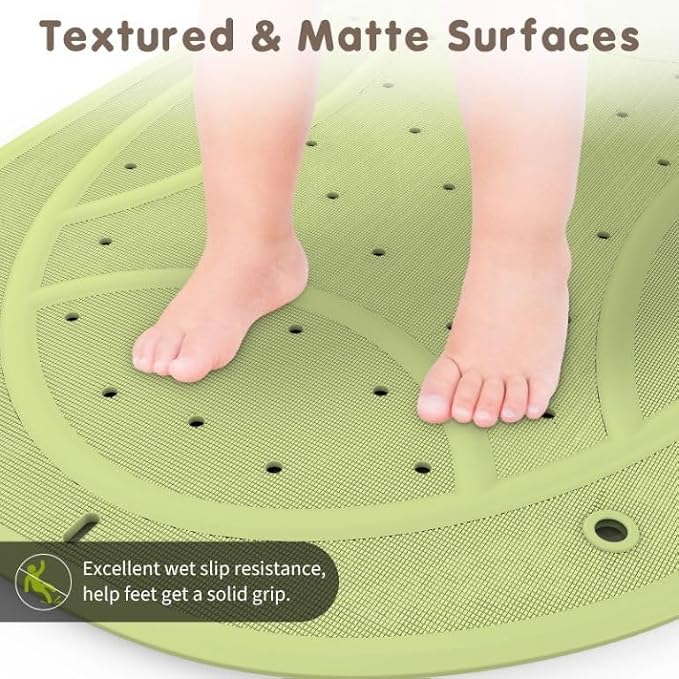 Bath Mat for Tub Non Slip Baby, Shower Mat Natural Rubber no Odors, Textured - Image 4
