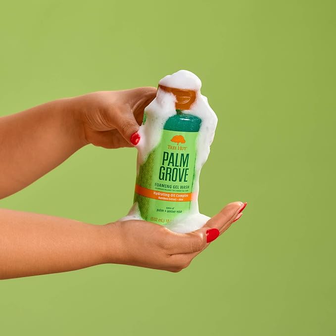 Tree Hut Palm Grove Foaming Gel Wash, Hydrating & Moisturizing Body Wash - Image 3