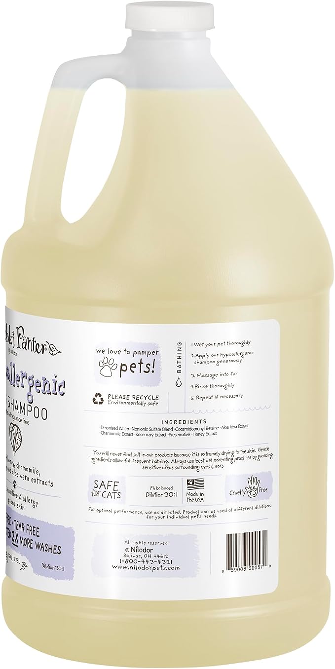 Bobbi Panter Hypoallergenic Dog Shampoo 1 Gal., Dye & Fragrance-Free, - Image 7