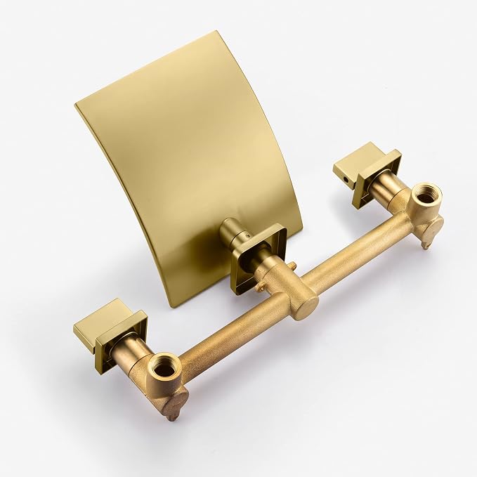 SUMERAIN Waterfall Tub Faucet High Flow Wall Mount Bathtub Faucet Filler Two - Image 6