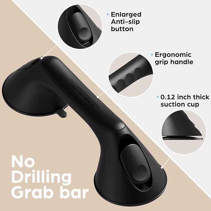 2 Pack 12 Inch Grab Bars for Bathtubs and Showers for Seniors, Heavy Duty - Image 7