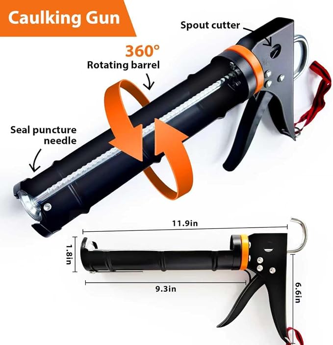 Caulk Gun Kit with Caulk Remover Tool - Image 2