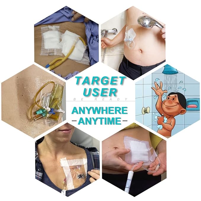 Waterproof Dialysis Catheter Shower Cover Large Coverage Shields - Image 7