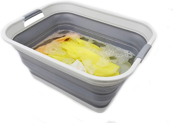 SAMMART 42L Collapsible Plastic Laundry Basket-Foldable Pop Up Storage - Image 4