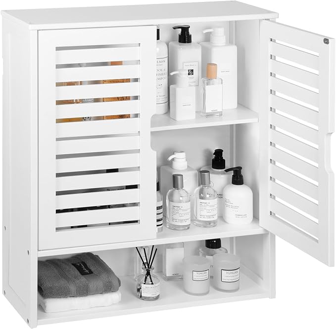 HYNAWIN White Organized Bathroom Storage Cabinet by HYNAWIN