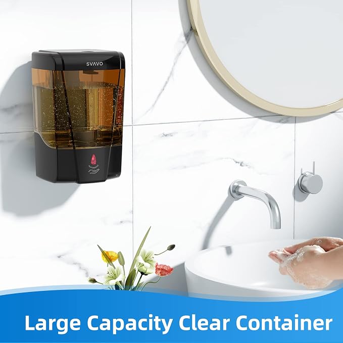SVAVO Automatic Soap Dispenser Hand Soap Dispenser Wall Mount 600m/21fl.oz - Image 7