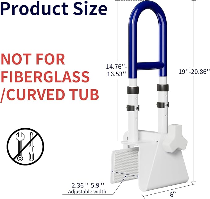 Bathtub Safety Rail-Shower Grab Bars - Image 7