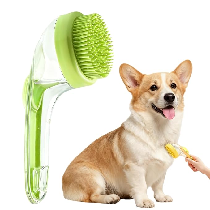 Pet Bath Brush 2 in 1 Dog Shampoo Brush by Unknown