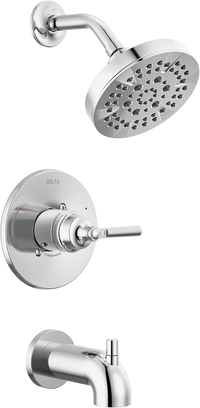 Delta Faucet Saylor 14 Series Chrome Tub and Shower Faucet Combo, Bathtub and by DeltaFaucet