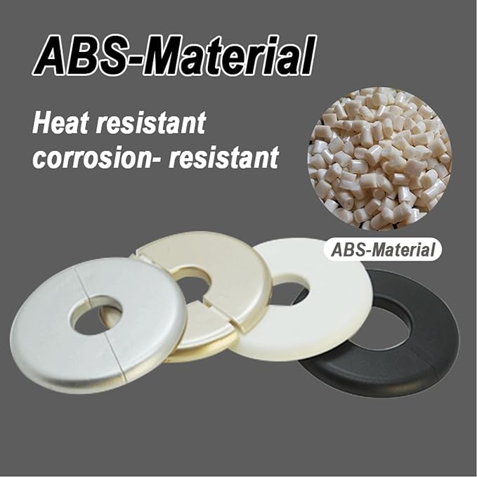 1 Piece ABS Wall Split Flange Round Self-Adhesive Escutcheon Plate Cover - Image 3