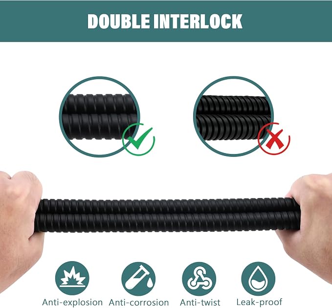 Shower Hose 59-Inch Extra Long Shower Hose-Replacement-PVC Encapsulated - Image 3