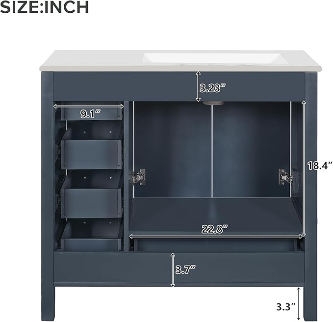 Harper & Bright Designs 36" Bathroom Vanity - Image 5
