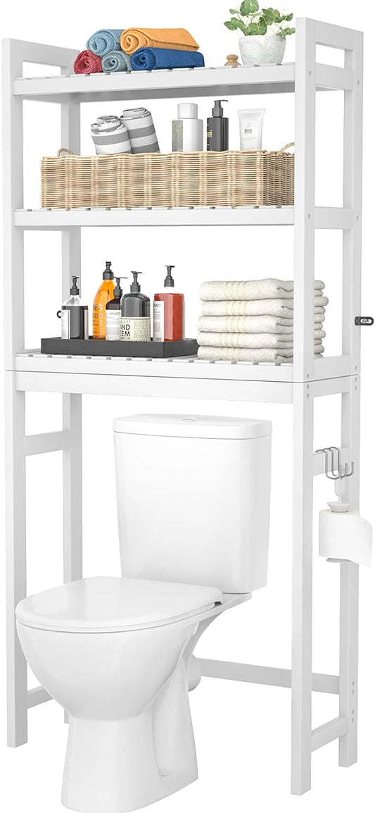 Homykic Over The Toilet Storage, Bamboo Over Toilet Bathroom Organizer Rack by Homykic