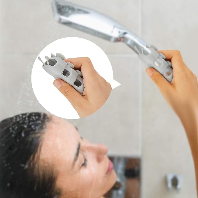 Riakrum 4 Pieces Silicone Shower Head Holder Universal Relocatable Silicone - Image 6