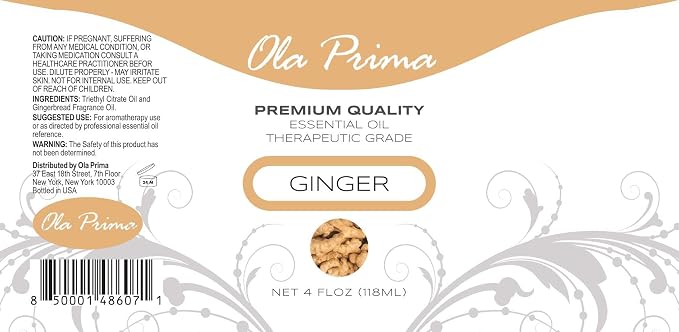 Ola Prima Ginger Essential Oil Therapeutic Grade - Image 2