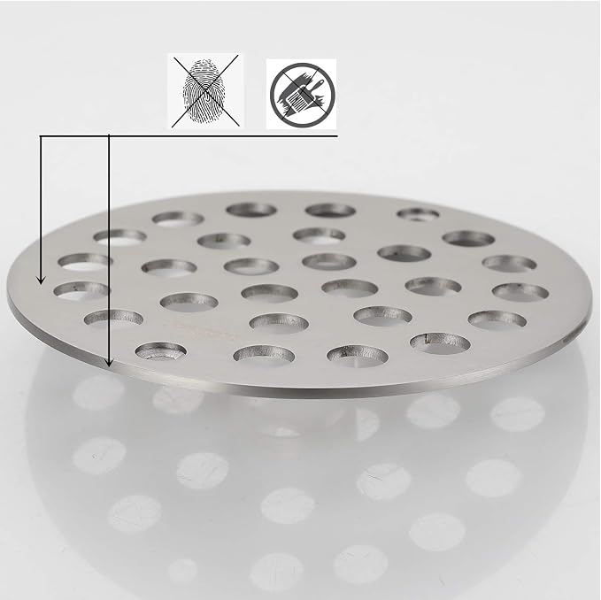 4-1/4Inch（108mm Screw-in Shower Strainer Drain Cover Replacement Floor Strainer - Image 4
