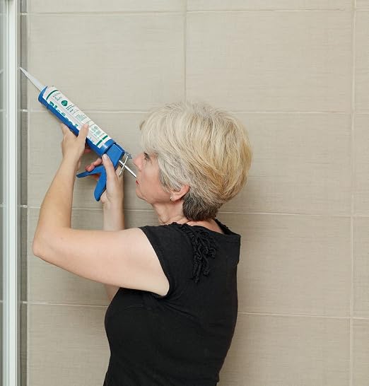 White BioSeal 100% Silicone Sealant Caulk Kitchen and Bath Grade, Waterproof - Image 5