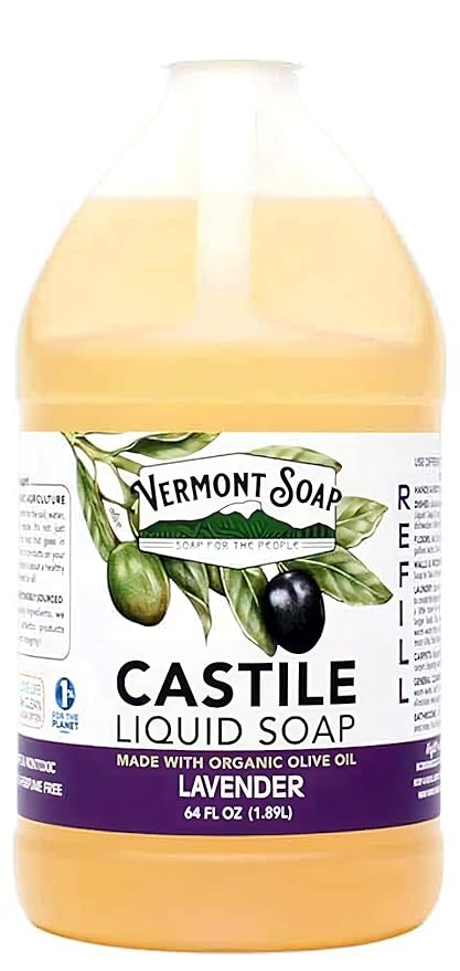 Vermont Castile Soap Lavender, Gentle Liquid Soap by VermontSoap