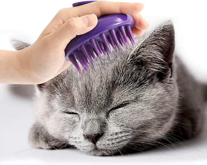 Cat Brush with Soft Rubber Pins, Washable Silicone Pet Brushes by CeleMoon