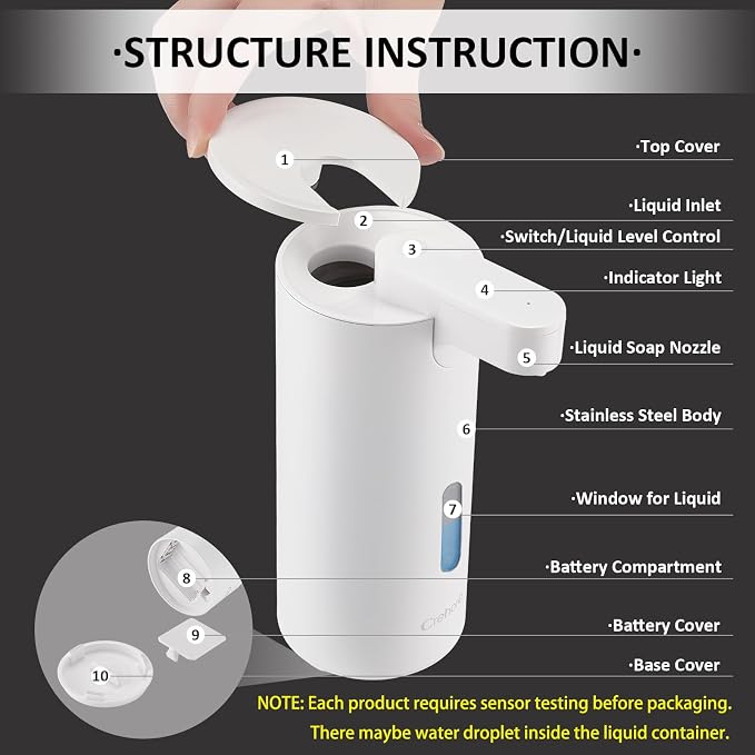 Automatic Soap Dispenser, Automatic Soap Dispenser Touchless, Kitchen & Bathroom - Image 5