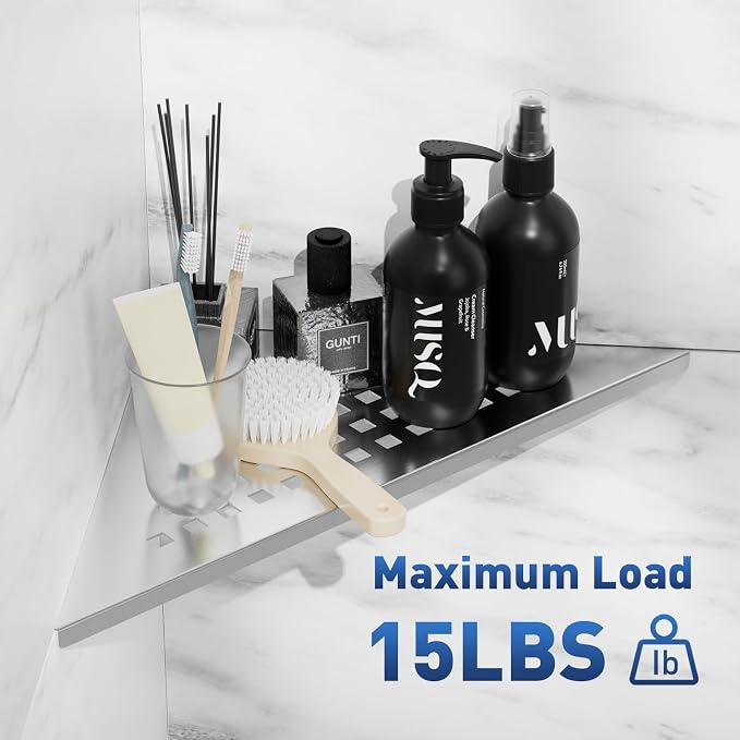 Corner Shower Shelf 10" Slot Design Bathroom Shelves - Image 5