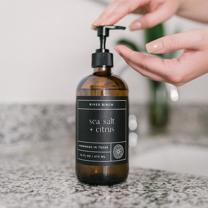 River Birch Sea Salt + Citrus Scented Natural Hand Soap - Image 3