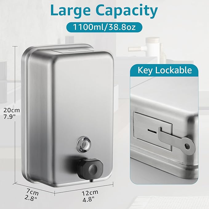 Commercial Wall Mount Soap Dispenser - Image 2