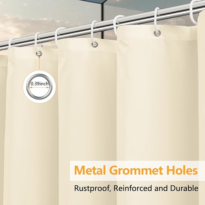 Waterproof Fabric Shower Curtain Liner - Image 5