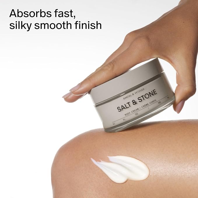 Salt & Stone Body Cream – Santal & Vetiver | Hydrating Formula - Image 7