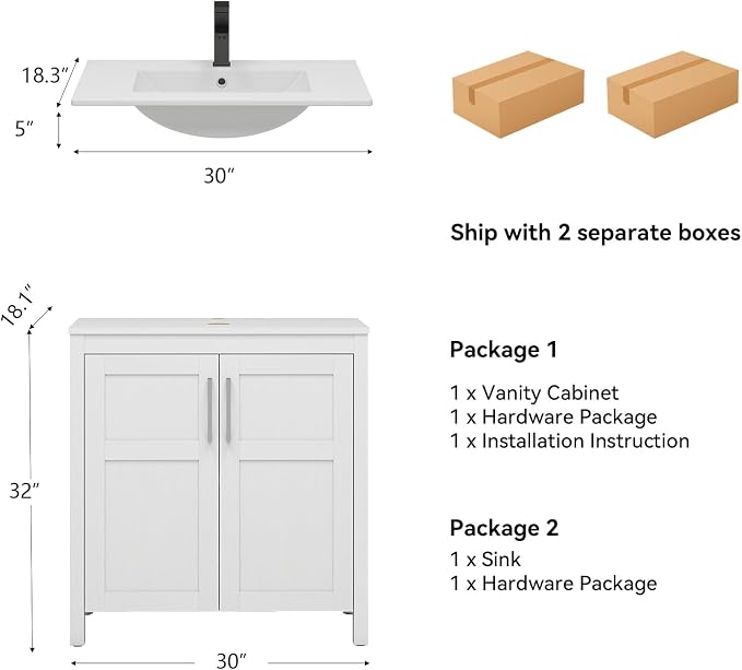 YOURLITE 30" Bathroom Vanity - Image 2