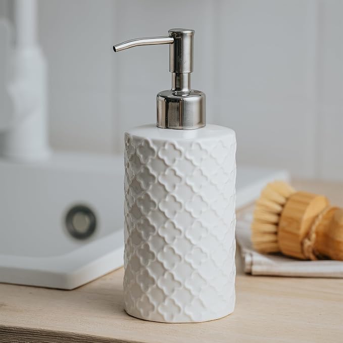 Ceramic Soap Dispenser with Pump, Hand and Liquid Soap Dispenser Rust Proof - Image 6