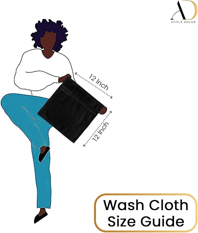 Ample Decor Wash Cloth Set of 5 100% Cotton - Image 5
