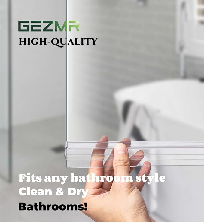 2-Pack Frameless Shower Door Bottom Seal Clear Glass Shower Door Seal Strip - Image 3