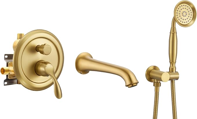 DASAN Antique Wall Mount Tub Filler Faucet by Dasan