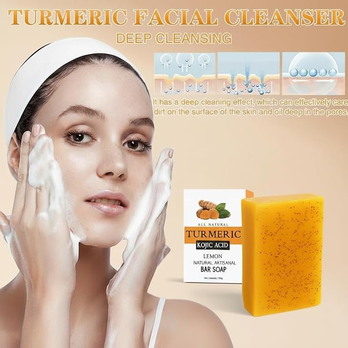 Kojic Acid Soap, Turmeric Soap Bar - Image 2
