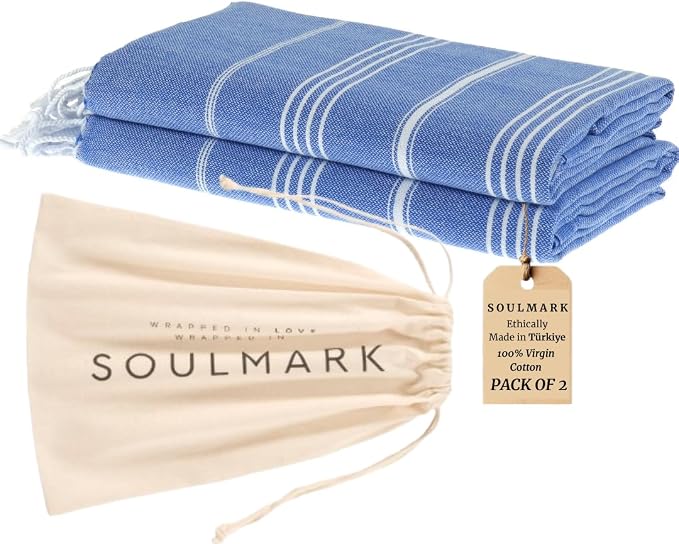 SOULMARK 100% Cotton Turkish Beach Towel by SOULMARK