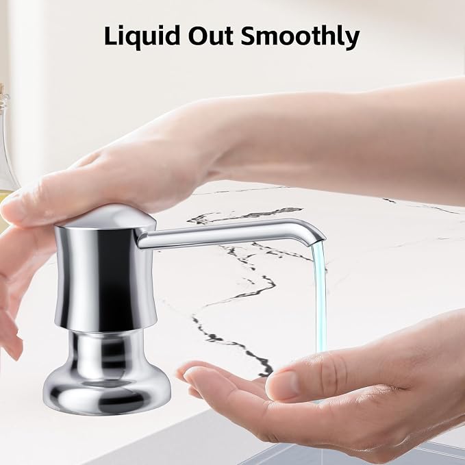 SAMODRA Built in Kitchen Sink Soap and Chrome Lotion Dispenser Built in Design - Image 6