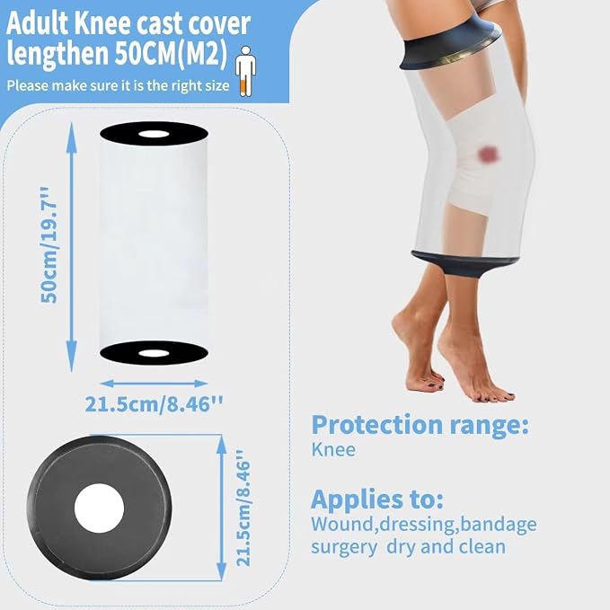 KEEFITT Knee Cast Cover for Shower, Waterproof Shower Protector for ACL Surgery - Image 2