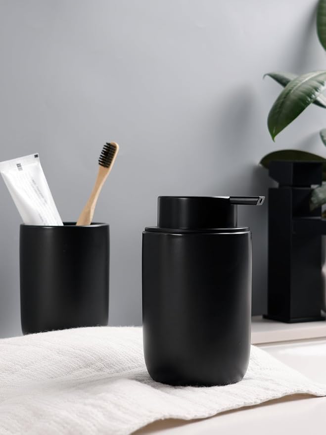 Bosilunlife Soap Dispenser and Toothbrush Holder Set - Image 5