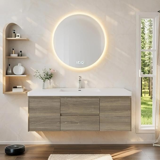 Floating Vanity Bathroom, 60 Inch Bathroom Vanity - Image 8