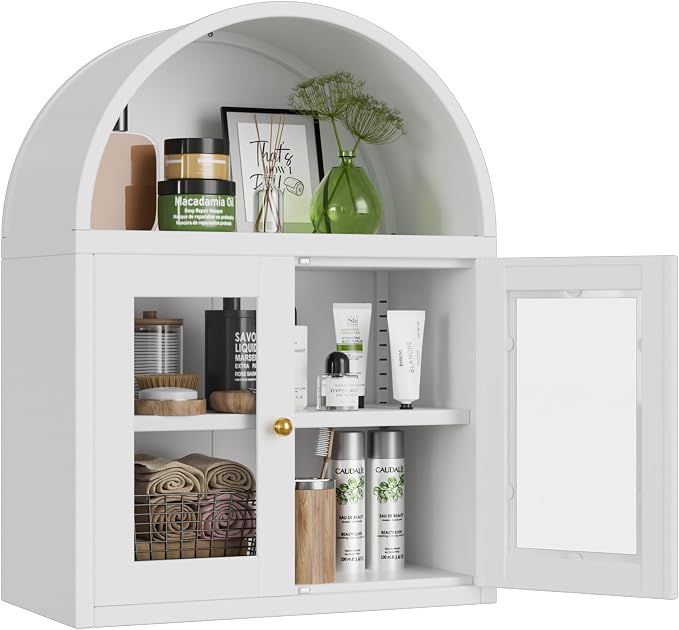 Arched Wall Cabinet, Bathroom Wall Mounted Cabinet by GANGMEIMENTALSTORAGECABINET