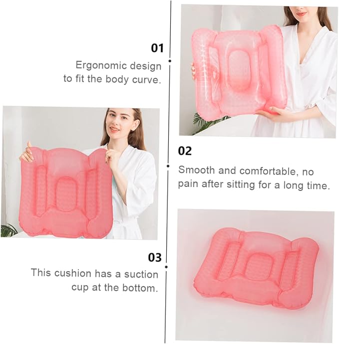1pc Inflatable Bathtub Seat Cushion - Image 4