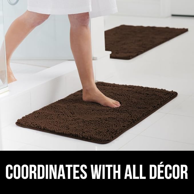 GORILLA GRIP Bath Rug Mat 36x24, Thick Soft Absorbent Chenille, Quick Dry - Image 9