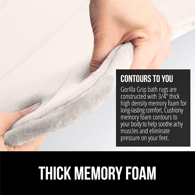 GORILLA GRIP Memory Foam Bath Mat, Soft Absorbent US Designed Bathroom Rug - Image 4