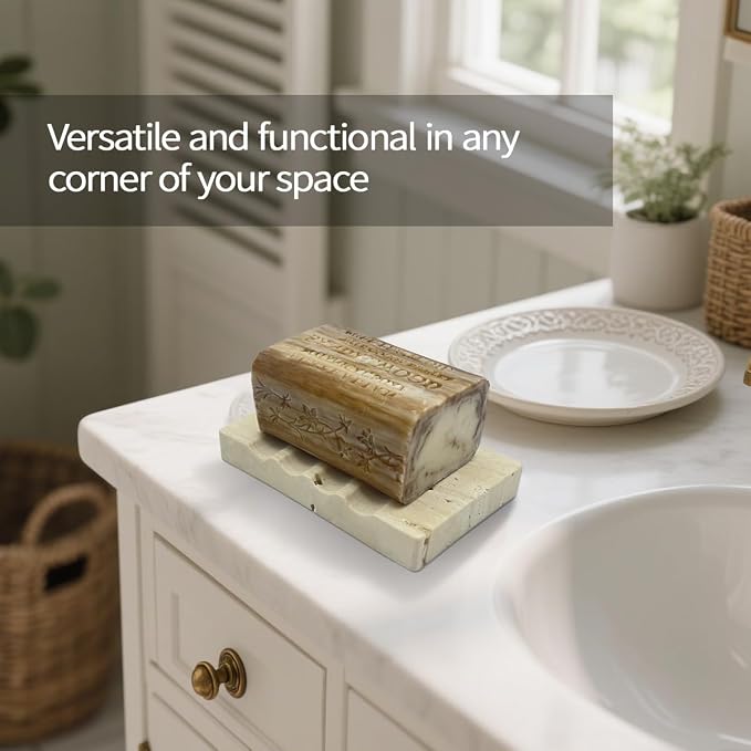 Real Travertine Marble Soap Dish - Image 5