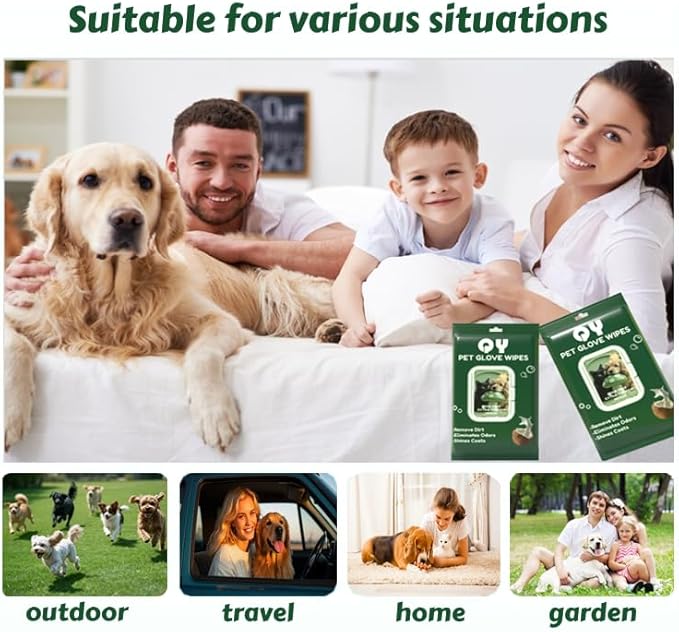 20-Pack Extra Thick Pet Cleaning Glove Wipes - Image 6