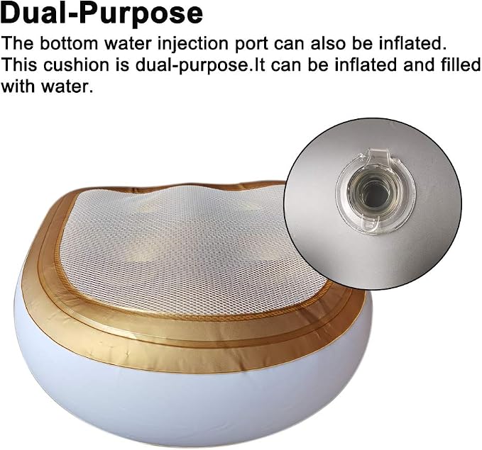Hot Tub Booster Cushion w/Suction Cups, Inflatable Spa Cushion PVC Bathtub - Image 7